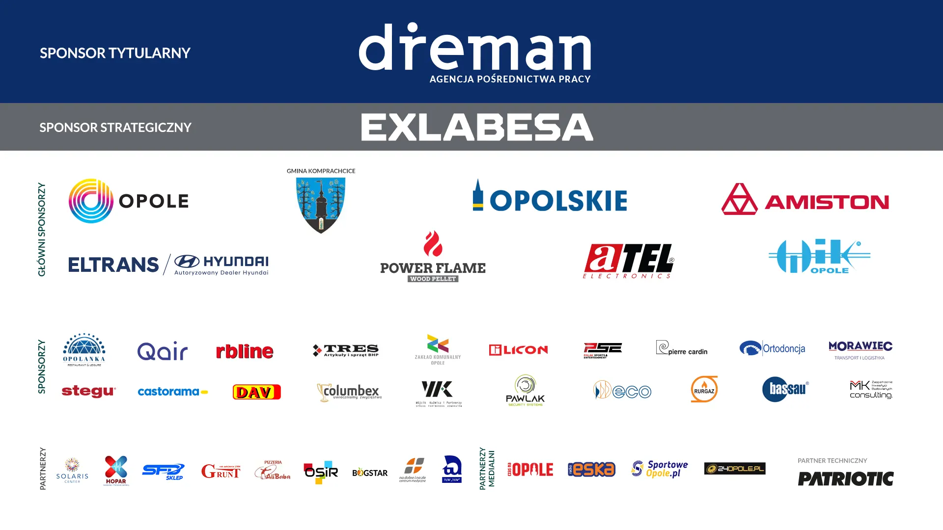 Sponsorzy Dreman futsal Opole Komprachcice